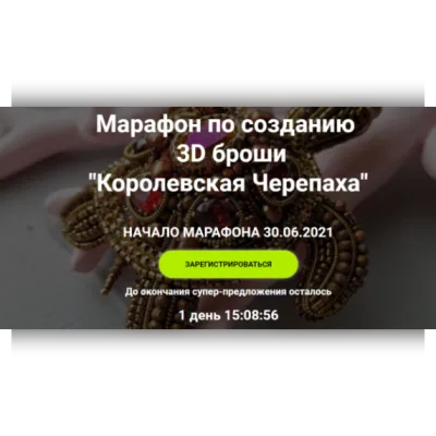 3D броши "Королевская Черепаха" - Ангелина Пеях