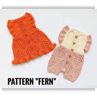 Ажурное платье и песочник Fern - lfilicheva_knitting
