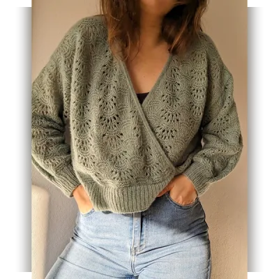 Ажурный пуловер с японским плечом Birdysweater - Ann-Kathrin Stoll