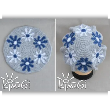 Берет Кляксовые ромахи - LimaGi
