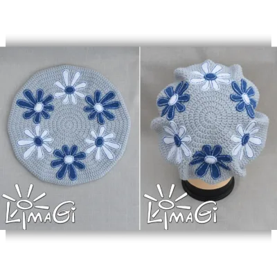 Берет Кляксовые ромахи - LimaGi