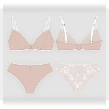 Бескаркасный комплект нижнего белья по мотивам Tezenis. Тариф 2