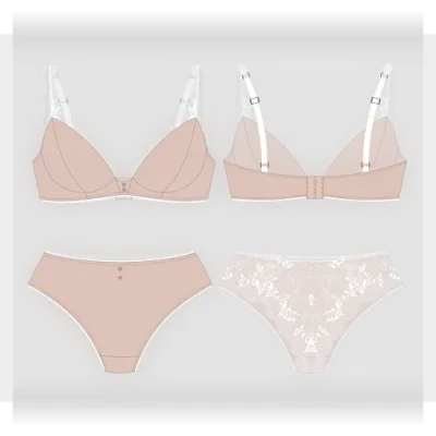Бескаркасный комплект нижнего белья по мотивам Tezenis. Тариф 2 - Евгения Макаренко