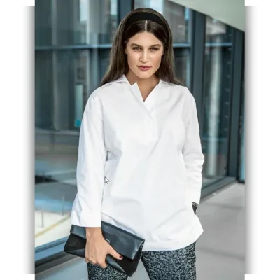 Блуза свободного кроя с застежкой поло №133 — выкройка из Burda 9/2015 - Burda Style