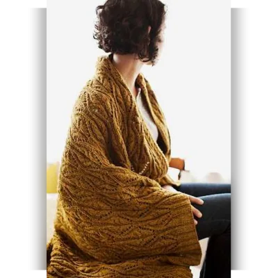 Большой палантин плед Hourglass Throw - Anne Hanson
