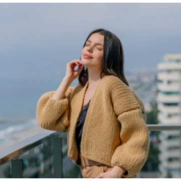 Бомбер Wave крючком - voobrazhalkina