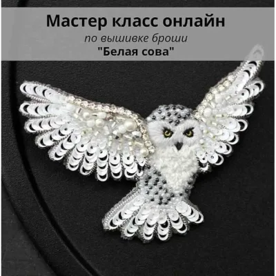 Брошь Белая сова - christie_jewelry