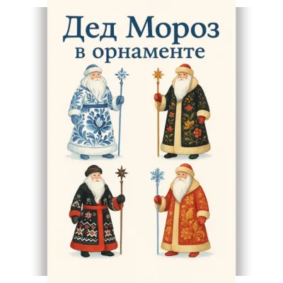 Дед Мороз в орнаменте. 4 части. Артбук - toyidea