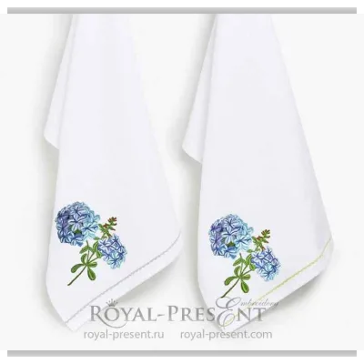 Дизайн машинной вышивки "Флоксы - 2 размера" - royal-present
