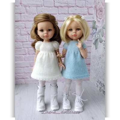 Два маленьких платья для кукол Паола Рейна 32-34 см - Lirene Dolldress