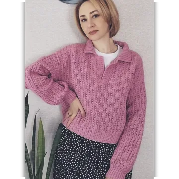 Джемпер-поло Blossom - Viscozzi.crochet