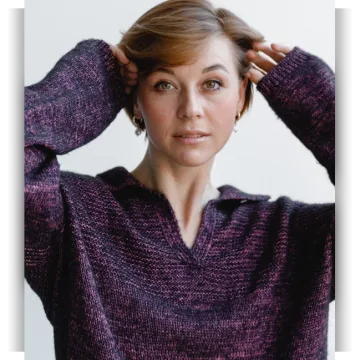 Джемпер с воротником aura_polo - Aura Yarns