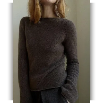 Элегантная кашемировая блуза спицами с рукавом методом contiguous Blouse no 4 - My favourite things
