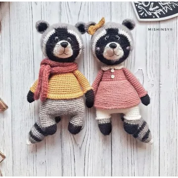 Еноты Мия и Паскаль от mishinsy