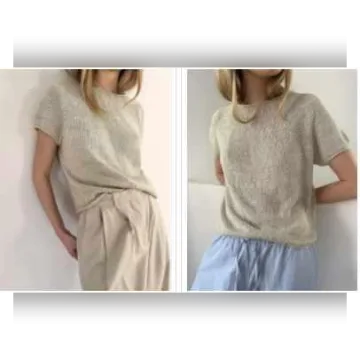 Футболка с круглой кокеткой Plain Yoke Tee 22 - Lene Holme Samsøe