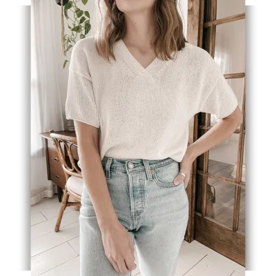 Футболка спицами сверху Moon Set Tee - Ozetta