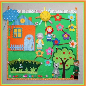 Игровой коврик из фетра Красная шапочка