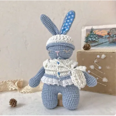 Игрушка крючком зайка Буся - Дарья Ремизова