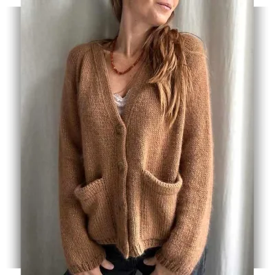 Кардиган Capulus с V-образным вырезом - Refined Knitwear