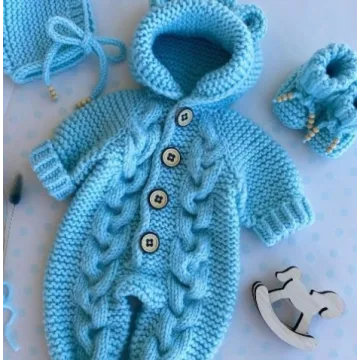 Комбинезон AS с косами - lisa-baby.knit