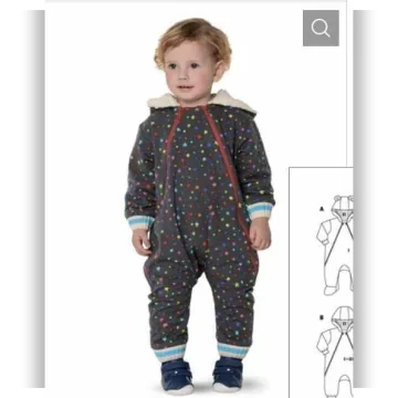 Комбинезон с капюшоном №9294 B — выкройка из Burda 2/2020