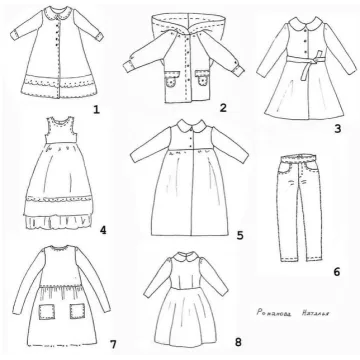 Комплект из выкроек на куклу Блайз
