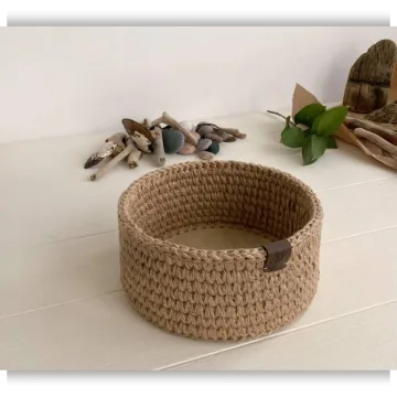 Корзина из джута с деревянным дном - Мария Могильниченко