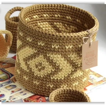 Корзинка Жаккард - vyazanie_slavox
