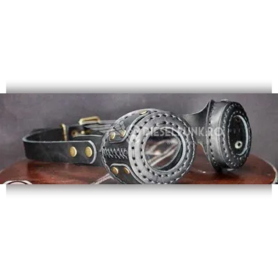 Кожаные очки-гогглы в стиле Steampunk - DieselpunkRo