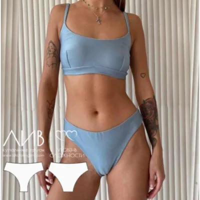 Купальные слипы со средней посадкой Лив, размеры S-XL - lekalolingerie