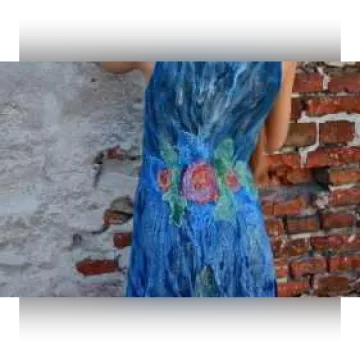 Летнее платье Русалка из крашеной марли