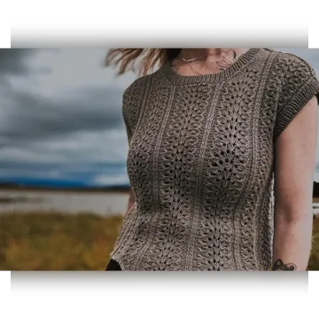 Летний топ вязаный красивым ажурным узором Sellwood - Caitlin Hunter