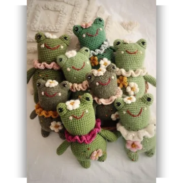 Лягушка с цветочком