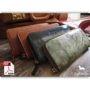 Long Zipper Wallet / Длинный кожаный кошелек на молнии