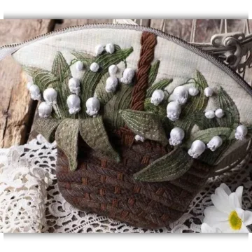 Мастер-класс косметичка «Корзинка ландышей»