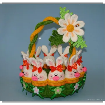 Мастер-класс по вязанию Пасхальная корзинка (крючок) - Елена Белова
