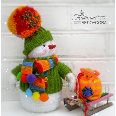 МК. Спицы. "Снеговик" - Татьяна Белоусова