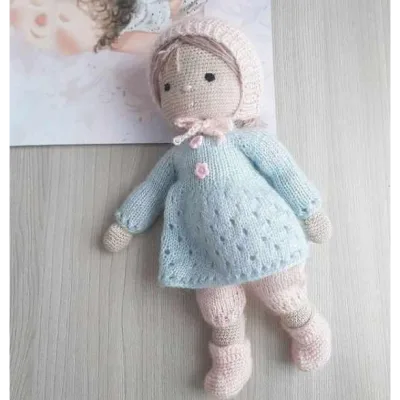 МК Вязаной одежды для куклы 25-26 см - Марина Попова