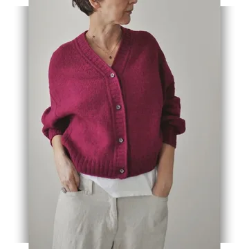Модный кардиган оверсайз с рукавом летучая мышь Claire Cardigan - Вяжи.ру