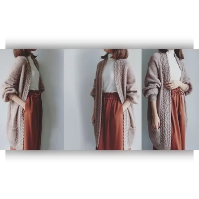 Модный вязаный кардиган Gown - Ирене Лин