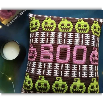 Наволочка Pumkin Head - lesnoy_ezhik.knits