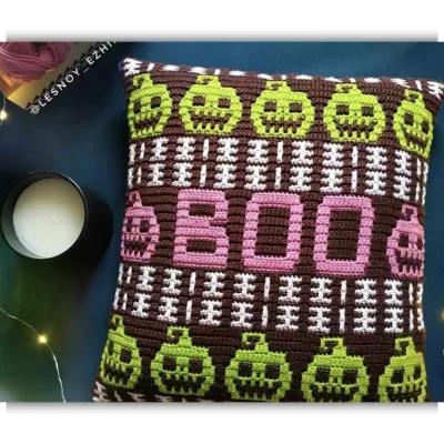 Наволочка Pumkin Head - lesnoy_ezhik.knits