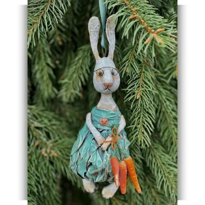 Новогодняя игрушка. Зайка - Olga Norviliene