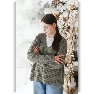 Описание вязания Keep It Braids Pullover - knitforsweet