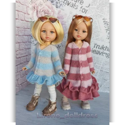 Платье Натали 2-в-1 для кукол Паола Рейна 32-34 см - Lirene Dolldress