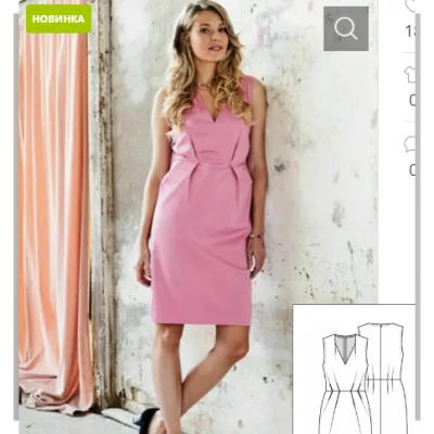 Платье с оригинальными складками №14 4/2022 - Knipmode Fashionstyle