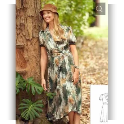 Платье с рукавами-фонариками №118 — выкройка из Burda 6/2020 - Burda Style