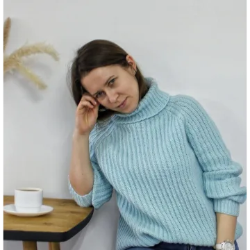 Платье-свитер реглан крючком - Анастасия Чебанина