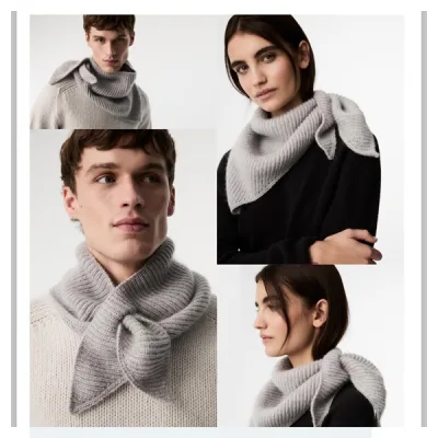 Платок-унисекс полупатентной резинкой Sailor Scarf - Sascha Knits