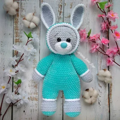 Плюшевый зайчик в пижамке - hlestik_toys